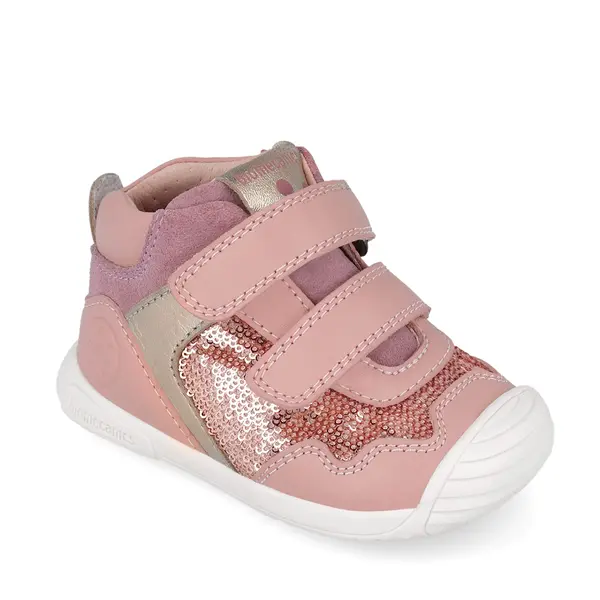 Ghete Biomecanics Fete, piele naturala, primii pași, BioGateo, culoare roz_251108-B193-23_Pebebe