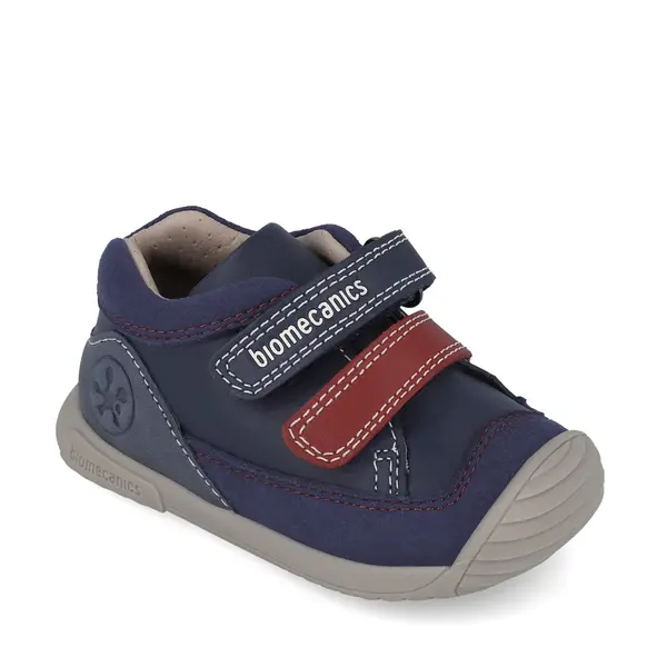 Pantofi Biomecanics baieti, piele naturala, primii pași, sustinere calcai, BioGateo, bleumarin_251124-A183-19_Pebebe