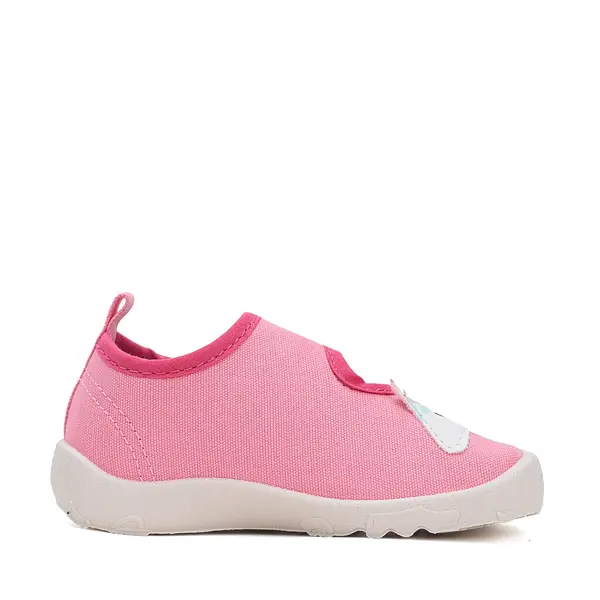 Pantofi copii de interior, barefoot, material textil, decupati, talpa flexibila, roz, D.D Step_C086-51838M-31_Pebebe