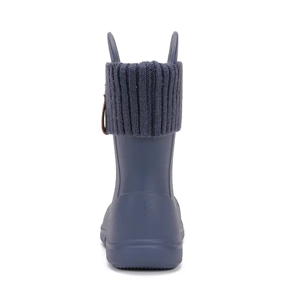 Cizme de ploaie pentru copii, bleumarin, din cauciuc cu interior textil detașabil – D.D.Step_I106-52820-30/31_Pebebe