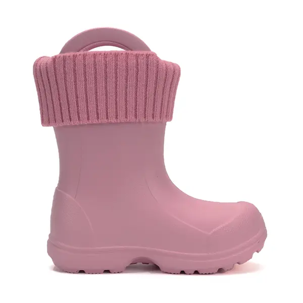 Cizme de ploaie pentru fete, roz inchis, din cauciuc cu interior textil detașabil – D.D.Step_I106-52973-30/31_Pebebe