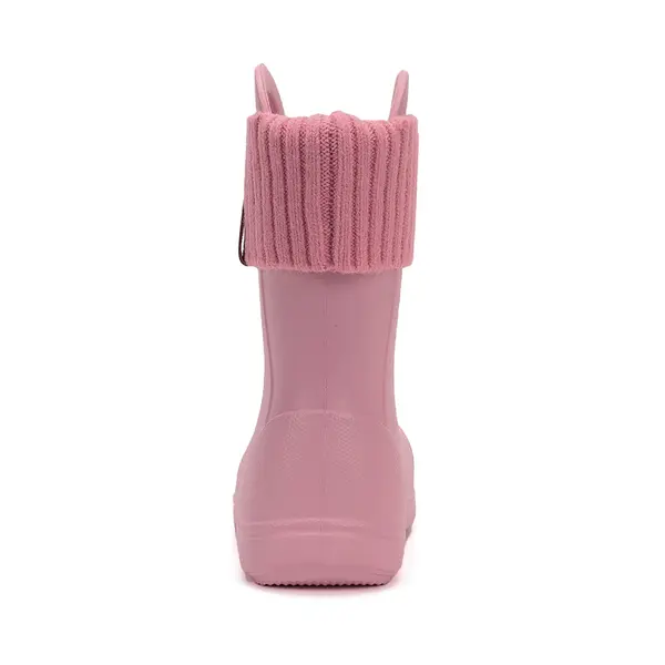 Cizme de ploaie pentru fete, roz inchis, din cauciuc cu interior textil detașabil – D.D.Step_I106-52973-30/31_Pebebe