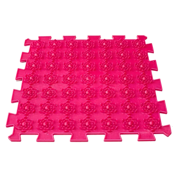 Covoras ortopedic pentru masaj Puzzle "Mix" 6 elemente, Ciupercă roz_2000000114309_Pebebe