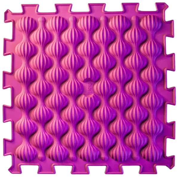 Covoras ortopedic pentru masaj Puzzle "Mix" 6 elemente, Ciupercă roz_2000000114309_Pebebe