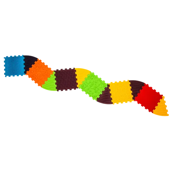 Covoras ortopedic pentru masaj Puzzle "Mix" 6 elemente + 6 triunghiuri_2000000127316_Pebebe