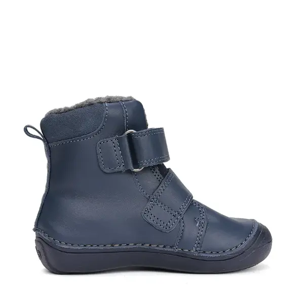 Ghete cu supinatie pentru copii, piele naturala, talpa ferma, captuseala blana ecologica, bleumarin, Ponte20_DA07-5-2292M-28_Pebebe