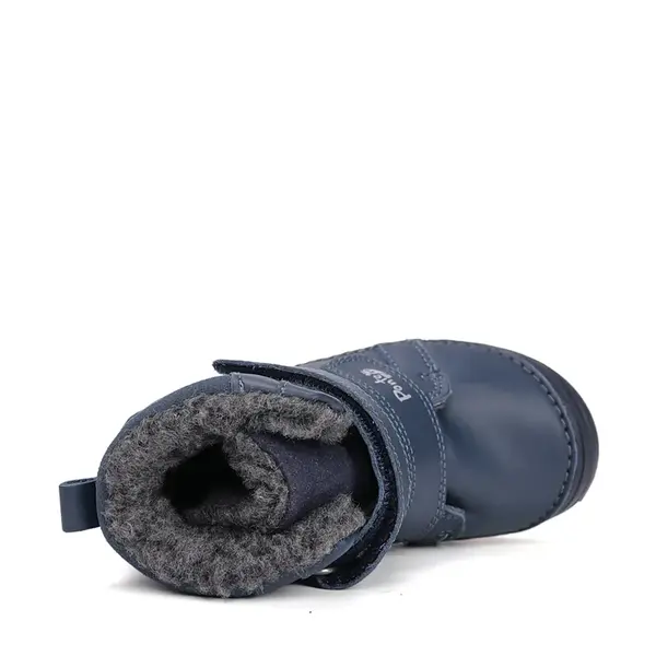Ghete cu supinatie pentru copii, piele naturala, talpa ferma, captuseala blana ecologica, bleumarin, Ponte20_DA07-5-2292M-28_Pebebe