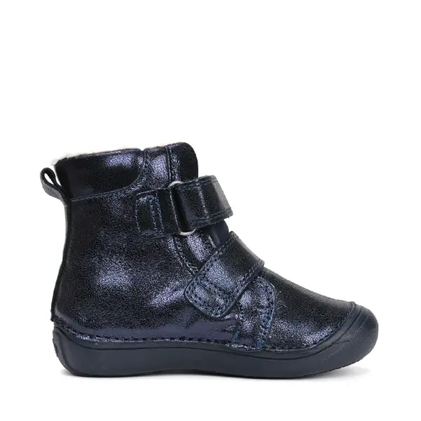 Ghete cu supinatie pentru copii, piele naturala, talpa ferma, captuseala blana ecologica, bleumarin sidef, Ponte20_DA07-5-2243M-28_Pebebe