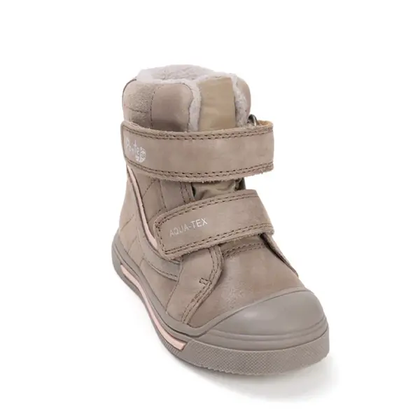 Ghete cu supinatie Ponte20 fete, impermeabile, piele naturala, captuseala textila, maro deschis cu roz_DA06-5-2883C-22_Pebebe