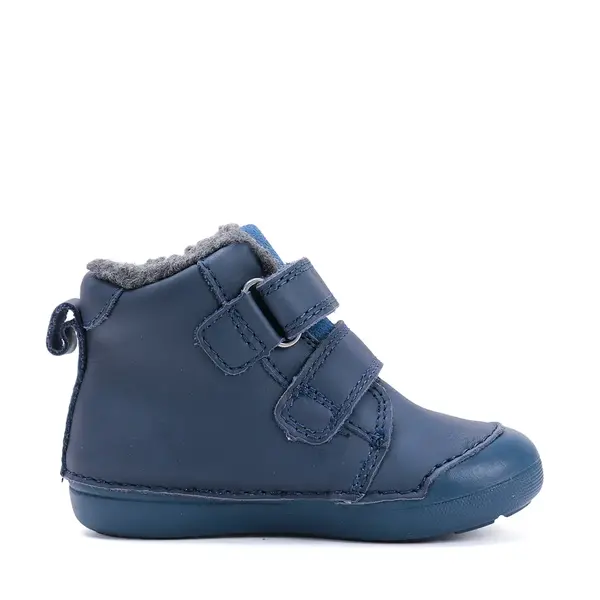 Ghete D.D.Step baieti, piele naturala, imblanite, albastru, dinozaur_W066-52525A-20_Pebebe