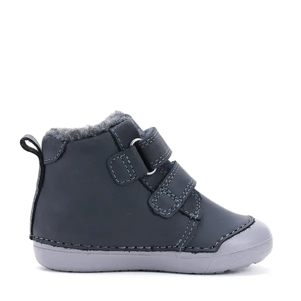 Ghete D.D.Step baieti, piele naturala, imblanite, bleumarin, dinozaur_W066-52525-20_Pebebe