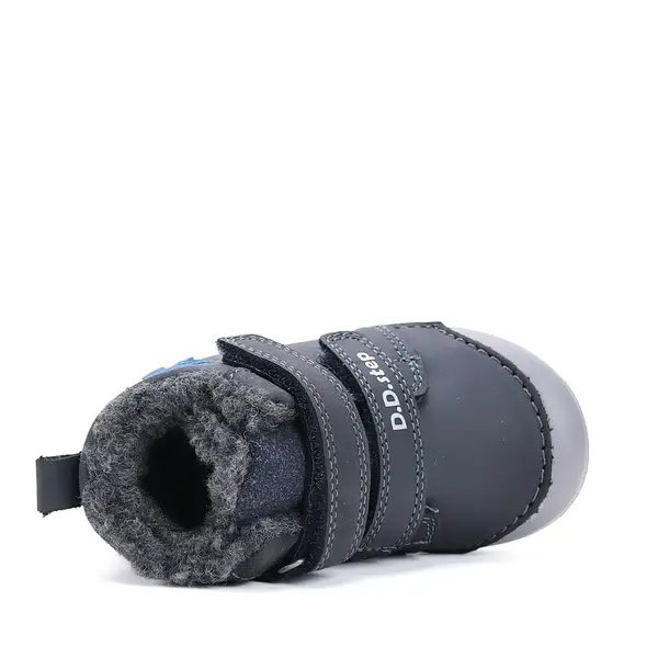 Ghete D.D.Step baieti, piele naturala, imblanite, bleumarin, dinozaur_W066-52525-20_Pebebe