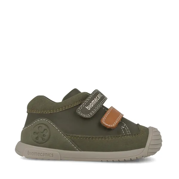 Pantofi Biomecanics baieti, piele naturala, primii pași, sustinere calcai, BioGateo, khaki_251124-B788-19_Pebebe