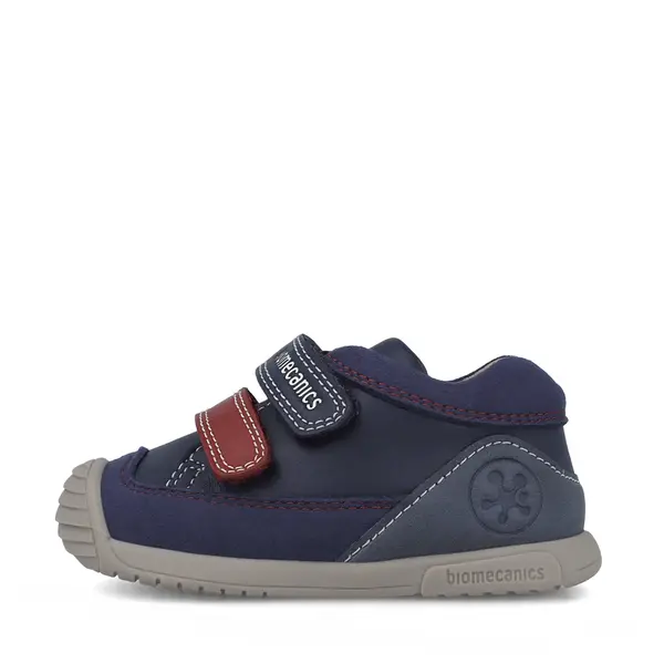 Pantofi Biomecanics baieti, piele naturala, primii pași, sustinere calcai, BioGateo, bleumarin_251124-A183-19_Pebebe
