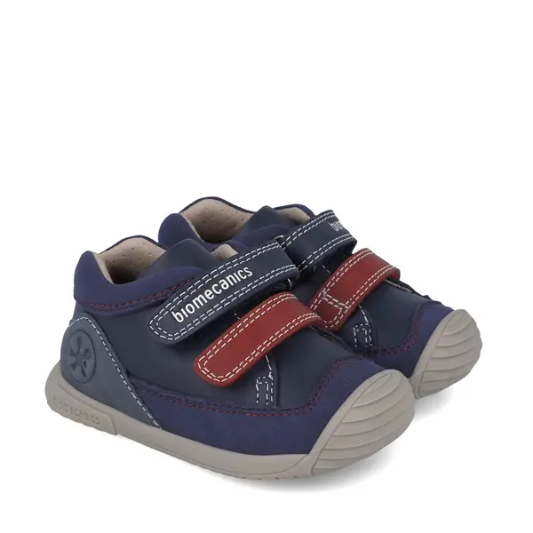 Pantofi Biomecanics baieti, piele naturala, primii pași, sustinere calcai, BioGateo, bleumarin_251124-A183-19_Pebebe