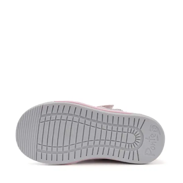 Pantofi copii cu supinatie, piele naturala, talpa ferma, roz deschis cu inimioare, Ponte20_DA03-5-2626A-27_Pebebe