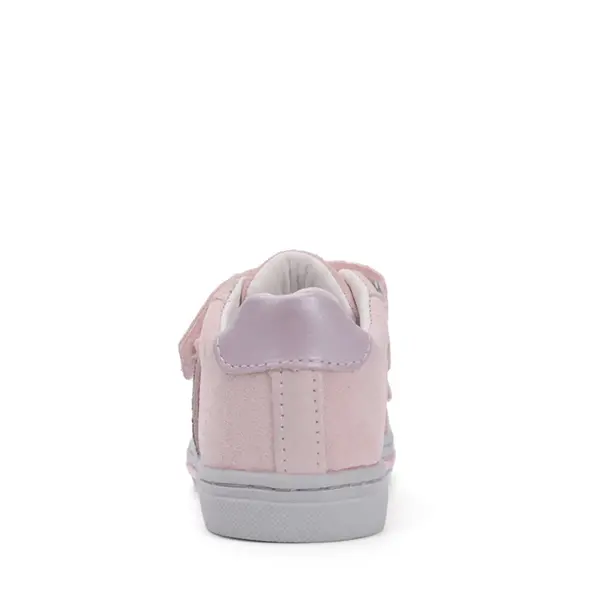 Pantofi copii cu supinatie, piele naturala, talpa ferma, roz deschis cu inimioare, Ponte20_DA03-5-2626A-27_Pebebe