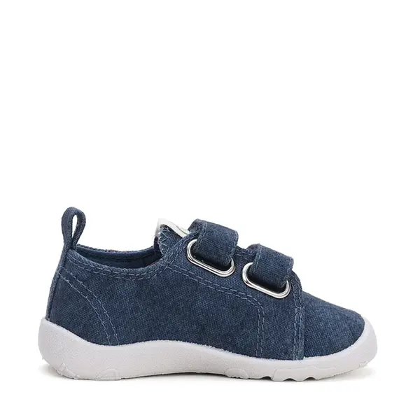 Pantofi copii de interior din material textil, barefoot, talpa flexibila, bleumarin, D.D Step_C086-42881E-20_Pebebe