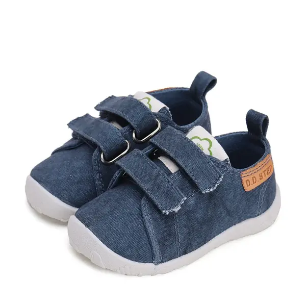 Pantofi copii de interior din material textil, barefoot, talpa flexibila, bleumarin, D.D Step_C086-42881E-20_Pebebe