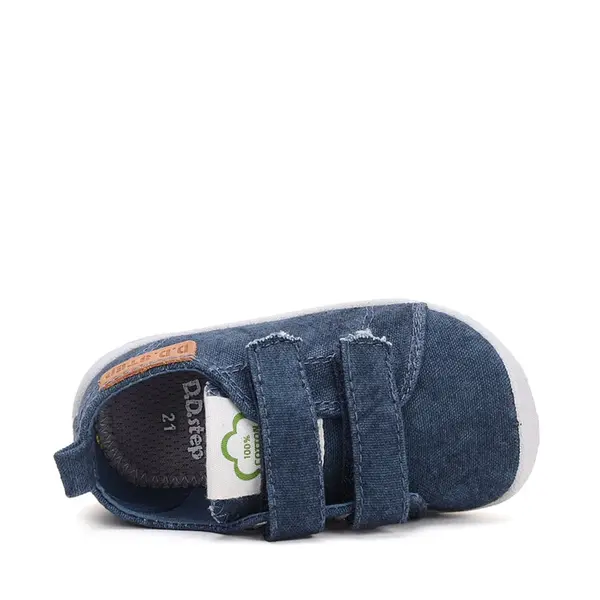 Pantofi copii de interior din material textil, barefoot, talpa flexibila, bleumarin, D.D Step_C086-42881E-20_Pebebe