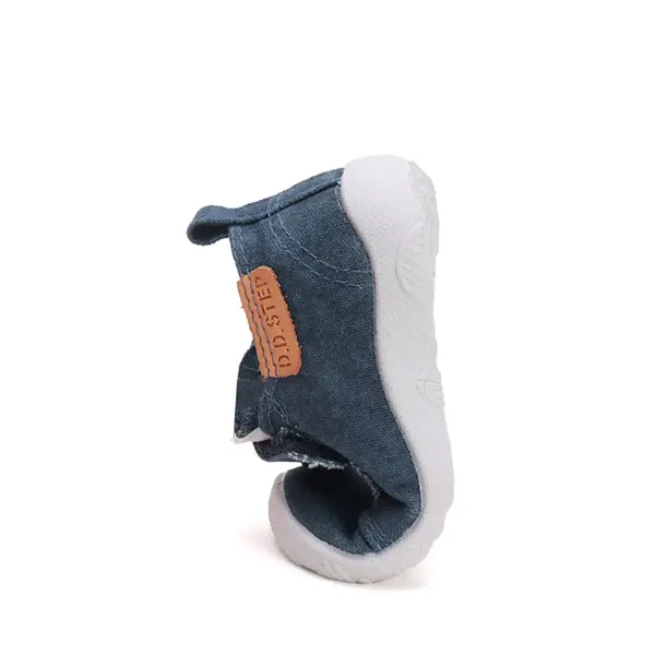 Pantofi copii de interior din material textil, barefoot, talpa flexibila, bleumarin, D.D Step_C086-42881E-20_Pebebe