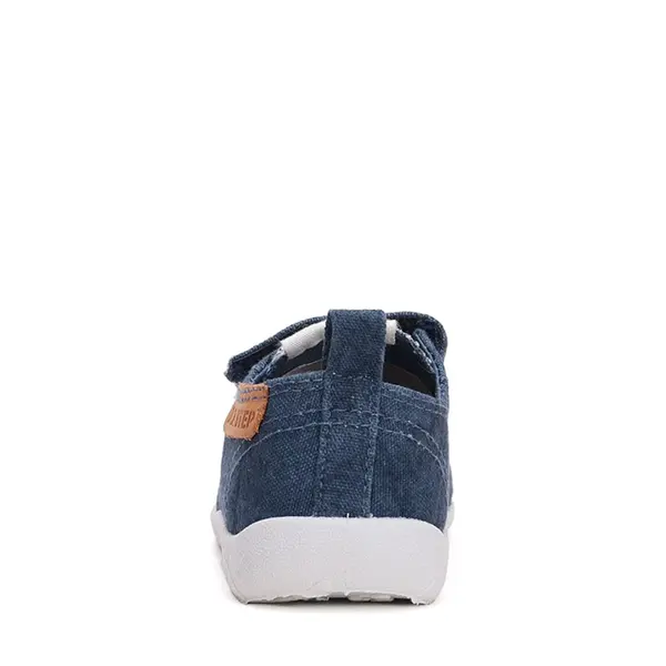 Pantofi copii de interior din material textil, barefoot, talpa flexibila, bleumarin, D.D Step_C086-42881E-20_Pebebe