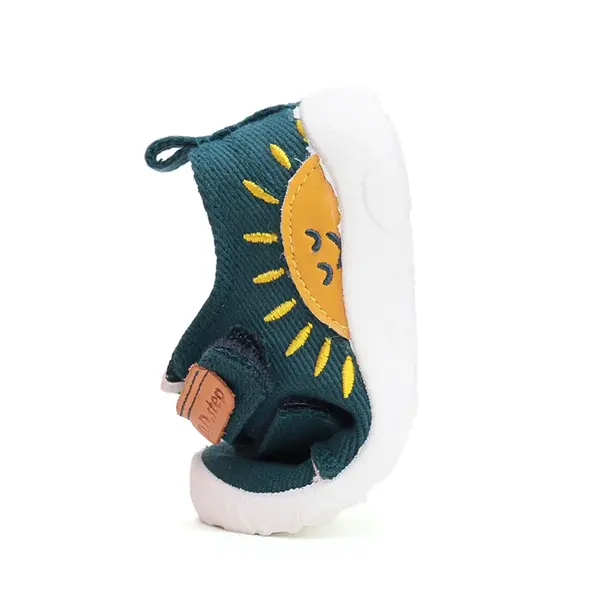 Pantofi copii de interior din material textil, barefoot, talpa flexibila, verde, D.D Step_C086-52426AM-30_Pebebe