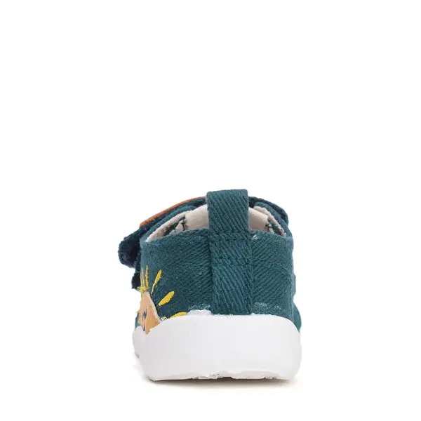 Pantofi copii de interior din material textil, barefoot, talpa flexibila, verde, D.D Step_C086-52426AM-30_Pebebe