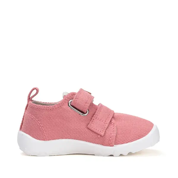 Pantofi copii de interior din material textil, barefoot, talpa flexibila, roz cu norisor, D.D Step_C086-52318M-27_Pebebe