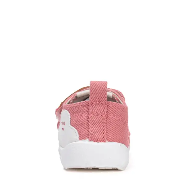 Pantofi copii de interior din material textil, barefoot, talpa flexibila, roz cu norisor, D.D Step_C086-52318M-27_Pebebe