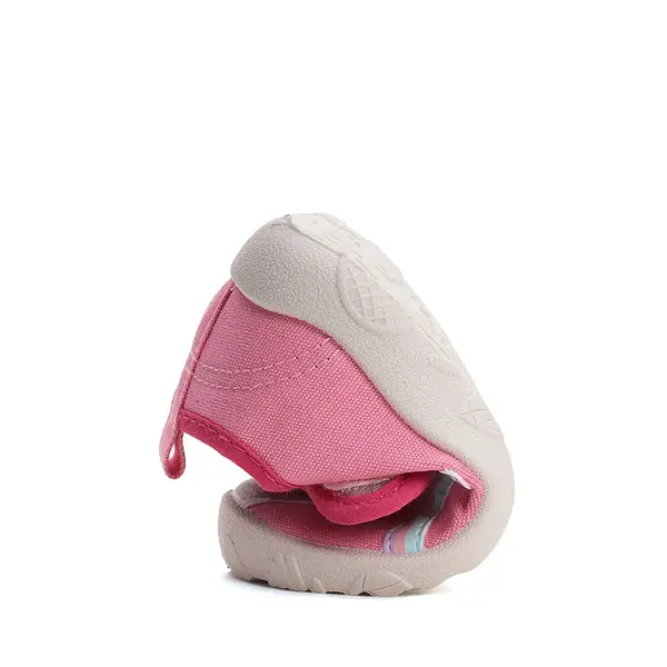 Pantofi copii de interior, barefoot, material textil, decupati, talpa flexibila, roz, D.D Step_C086-51838M-31_Pebebe