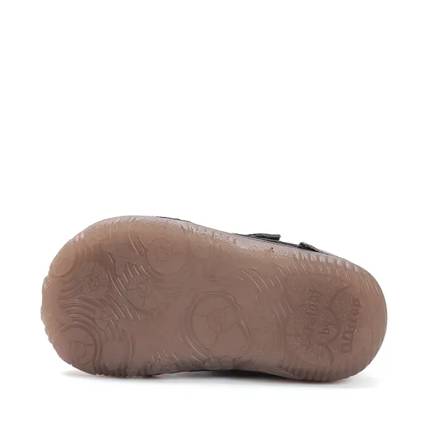 Pantofi din piele naturala, barefoot, talpa flexibila si fluorescenta, monstrulet, negru, D.D.Step_S073-52875B-20_Pebebe