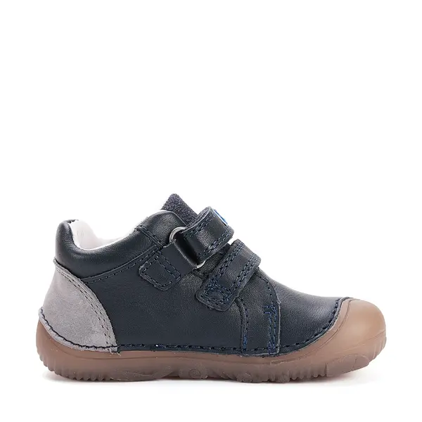 Pantofi din piele naturala, barefoot, talpa flexibila si fluorescenta, monstrulet, negru, D.D.Step_S073-52875B-20_Pebebe