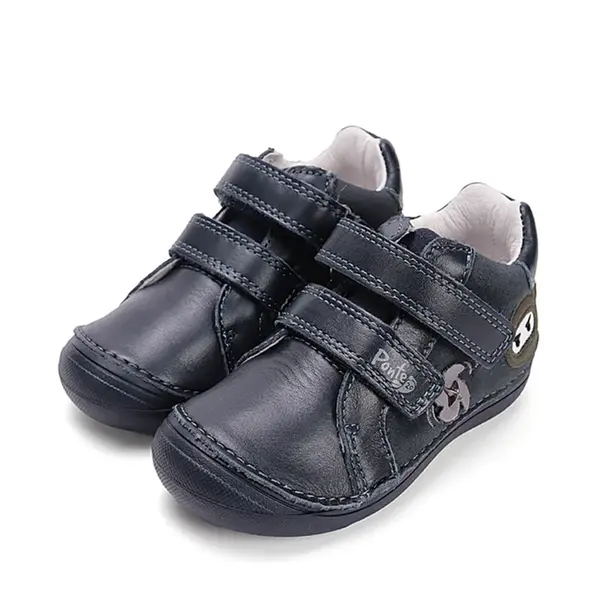 Pantofi din piele naturala cu supinatie pentru copii, bleumarin cu ninja, Ponte20_DA03-5-2854AM-29_Pebebe
