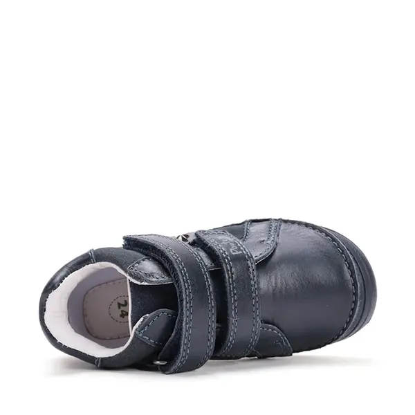 Pantofi din piele naturala cu supinatie pentru copii, bleumarin cu ninja, Ponte20_DA03-5-2854AM-29_Pebebe