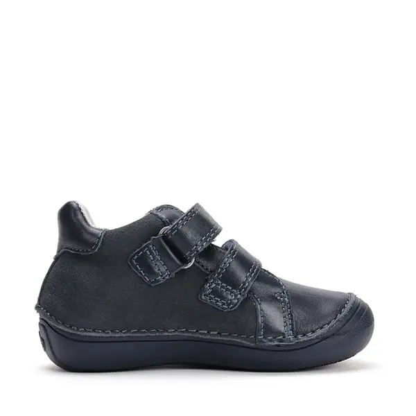 Pantofi din piele naturala cu supinatie pentru copii, bleumarin cu ninja, Ponte20_DA03-5-2854AM-29_Pebebe