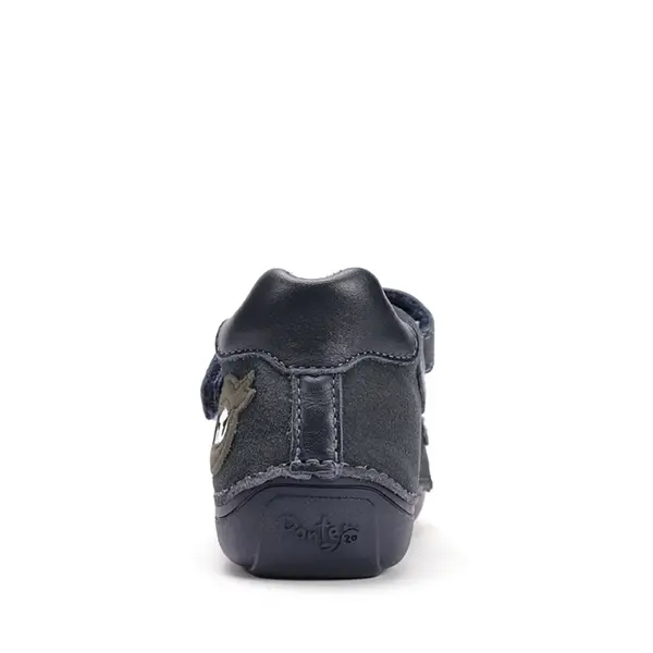 Pantofi din piele naturala cu supinatie pentru copii, bleumarin cu ninja, Ponte20_DA03-5-2854AM-29_Pebebe