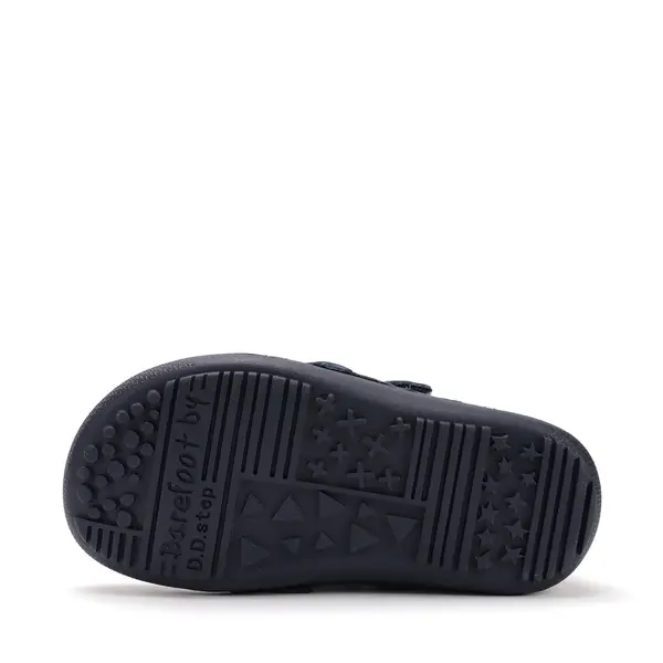 Pantofi din piele naturala pentru copii, barefoot, talpa flexibila, bleumarin, calut, D.D.Step_S063-52564AM-25_Pebebe
