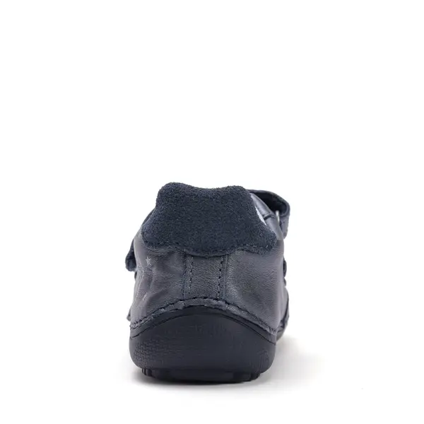 Pantofi din piele naturala pentru copii, barefoot, talpa flexibila, bleumarin, calut, D.D.Step_S063-52564AM-25_Pebebe