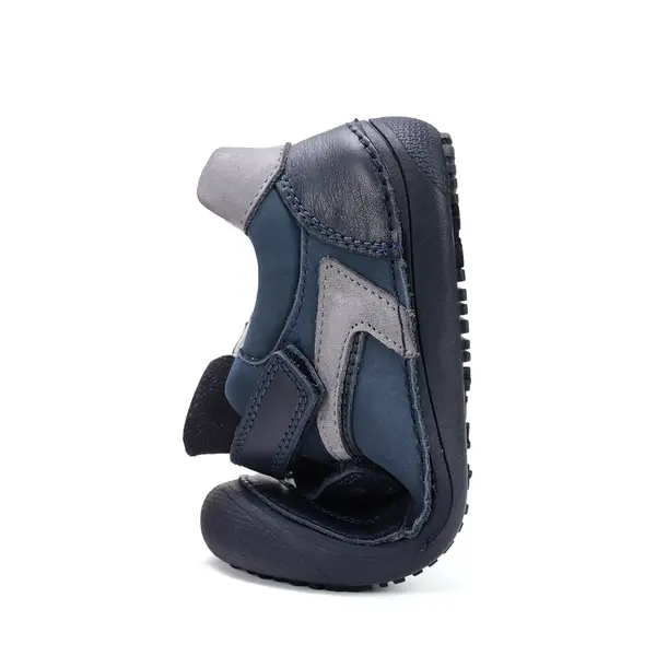 Pantofi din piele naturala pentru copii, barefoot, talpa flexibila, bleumarin, D.D.Step_S063-52548M-29_Pebebe