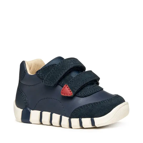 Pantofi Geox baieti, piele naturala,  brant antibacterian, Geox Respira, Iupidoo, bleumarin_B5655B-0CL22-C0735-20_Pebebe