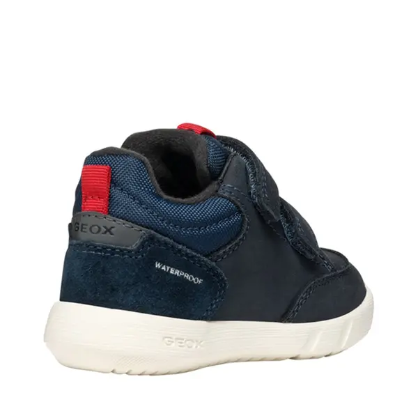 Pantofi Geox baieti, piele naturala si material textil,  brant antibacterian, Geox Respira, Hyroo baby, bleumarin_B365EA-032FU-C0735-23_Pebebe