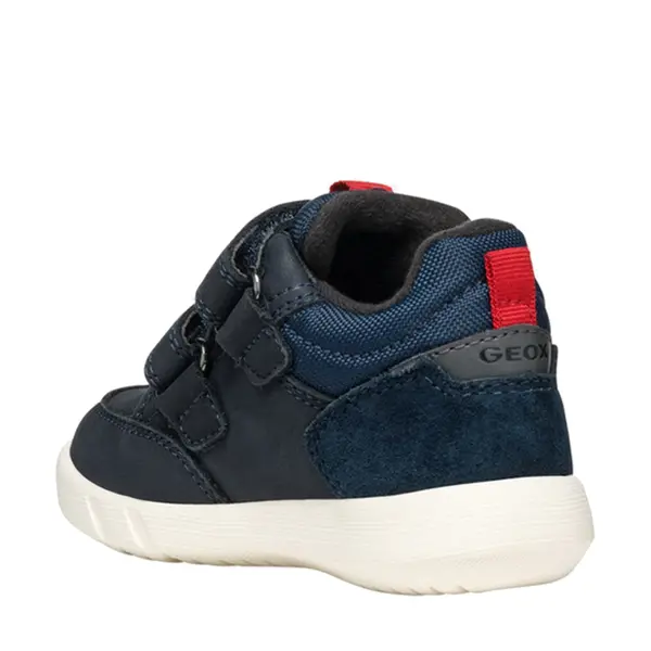 Pantofi Geox baieti, piele naturala si material textil,  brant antibacterian, Geox Respira, Hyroo baby, bleumarin_B365EA-032FU-C0735-23_Pebebe