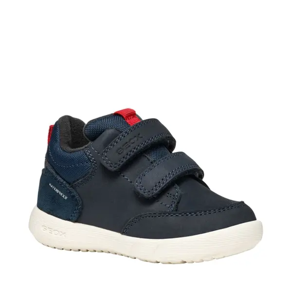 Pantofi Geox baieti, piele naturala si material textil,  brant antibacterian, Geox Respira, Hyroo baby, bleumarin_B365EA-032FU-C0735-23_Pebebe