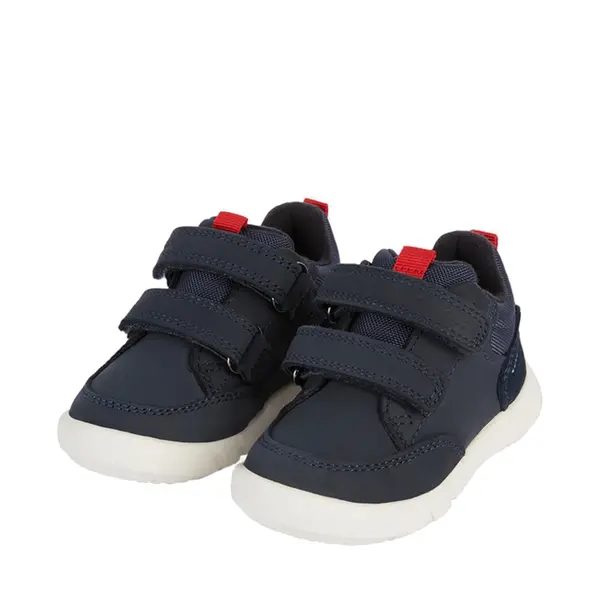Pantofi Geox baieti, piele naturala si material textil,  brant antibacterian, Geox Respira, Hyroo baby, bleumarin_B365EA-032FU-C0735-23_Pebebe