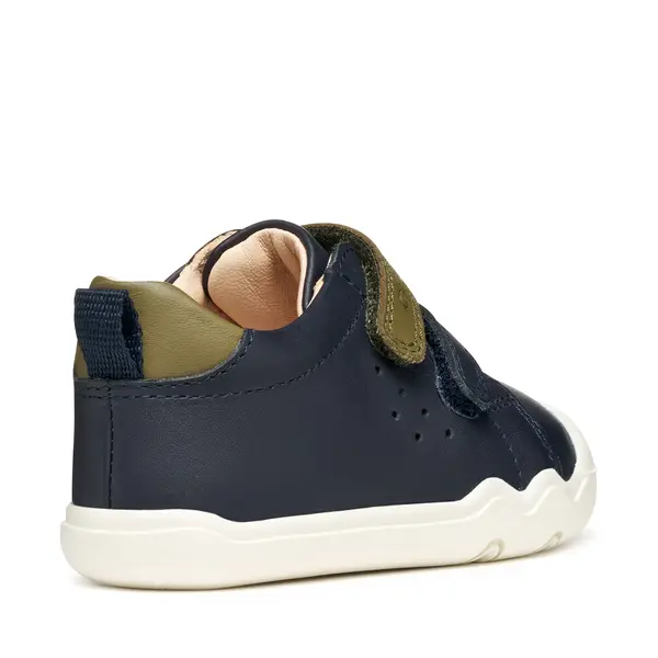Pantofi Geox fete, Barefoot, piele naturala, Steppieup, bleumarin alb_B465WA-00085-CF4E3-24_Pebebe