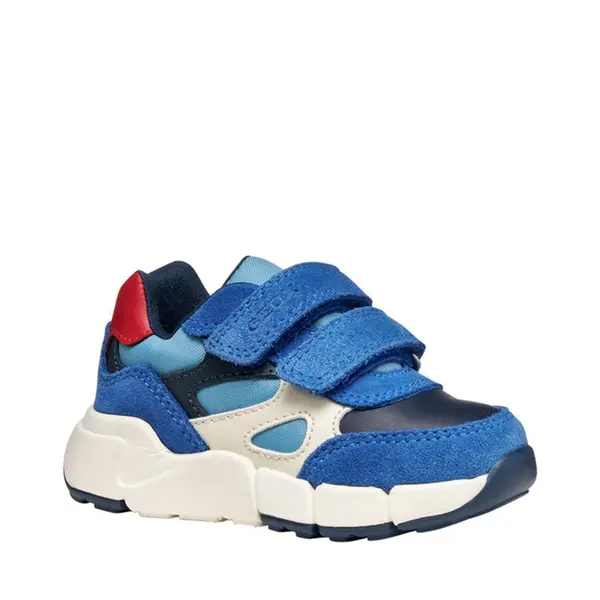 Pantofi Geox baieti, piele naturala,  brant antibacterian, Geox Respira, Flexyper, albastru_B566GE-022BC-C0833-21_Pebebe