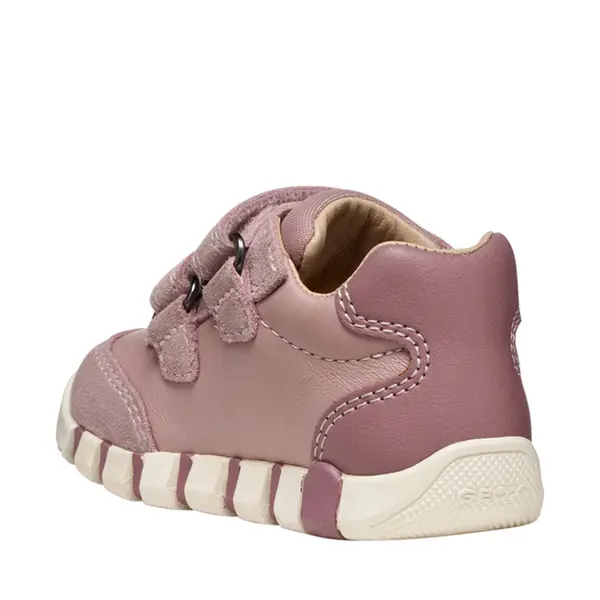 Pantofi Geox fete, piele naturala,  brant antibacterian, Geox Respira, Iupidoo, roz prafuit_B5658C-08522-C8056-25_Pebebe