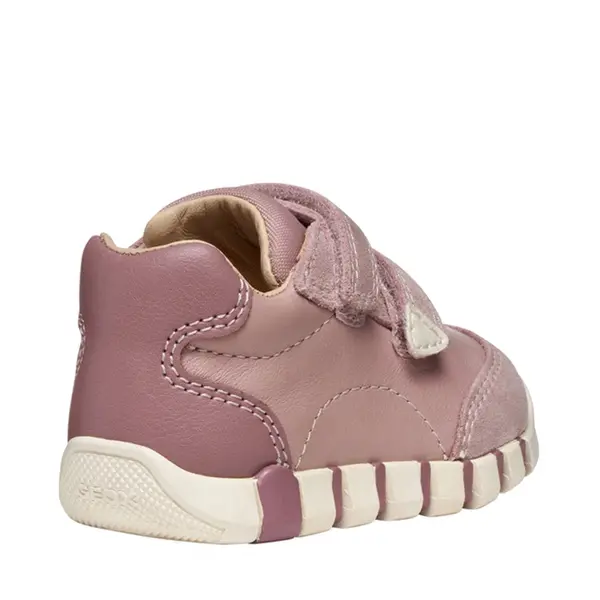 Pantofi Geox fete, piele naturala,  brant antibacterian, Geox Respira, Iupidoo, roz prafuit_B5658C-08522-C8056-25_Pebebe