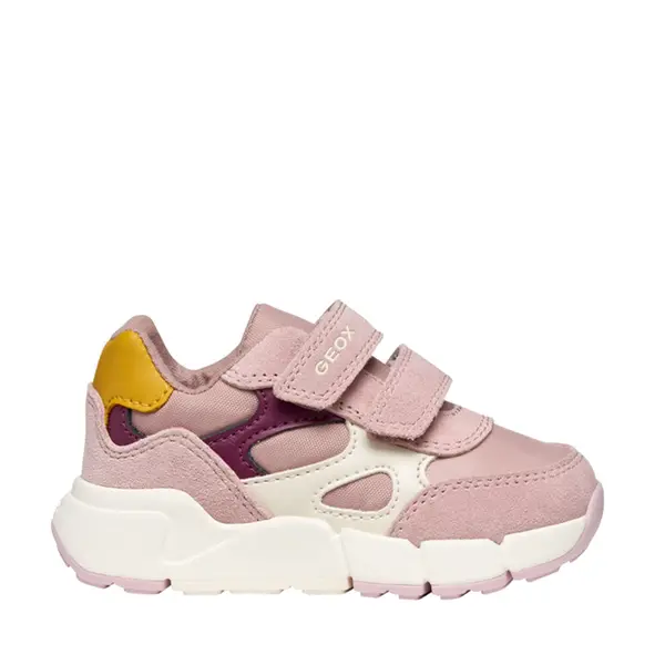 Pantofi Geox fete, piele naturala,  brant antibacterian, Geox Respira, Flexyper, roz_B566NA-022BC-CA87B-23_Pebebe